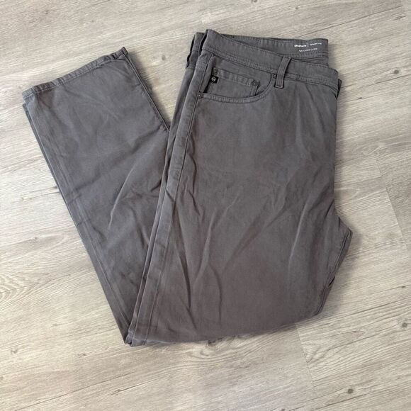 New AG Adriano Goldschmied Graduate SUD Sueded Tailored Leg in Folkestone Grey S - Picture 2 of 9